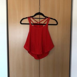 Lululemon NWOT Cropped Run Tank in Red